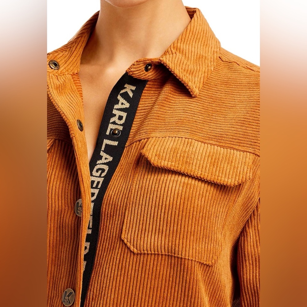 🆕NWT Karl Lagerfeld Paris  Corduroy Shacket - Picture 2 of 12